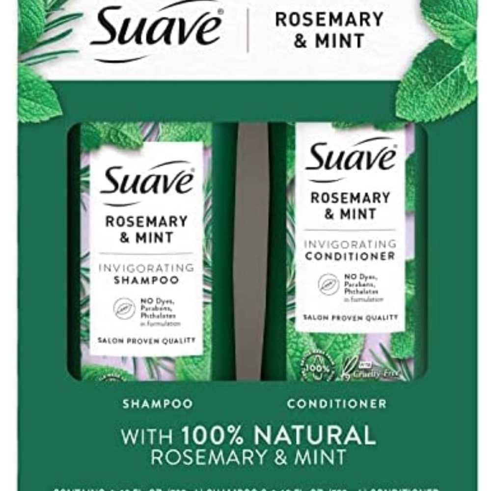 Suave rosemary and mint shampoo and conditioner